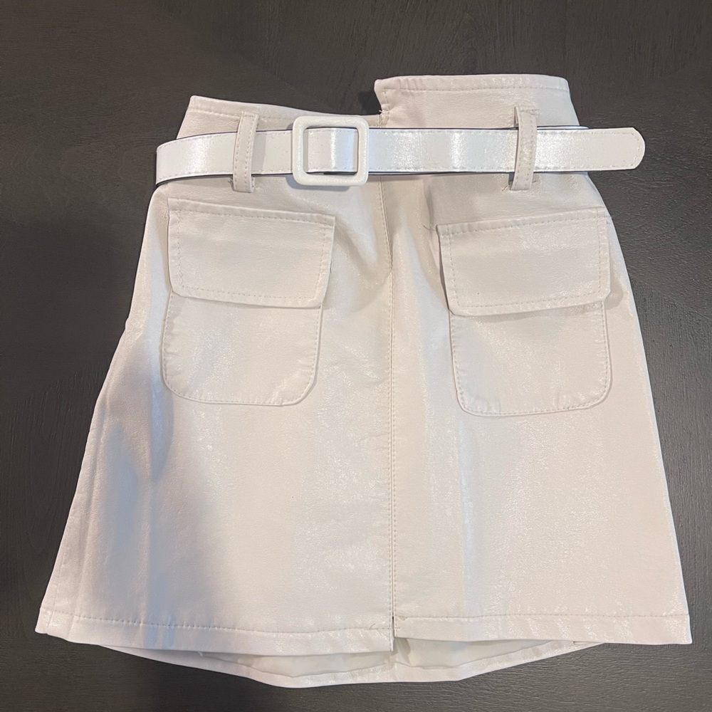 Pleather Skirt and Belt